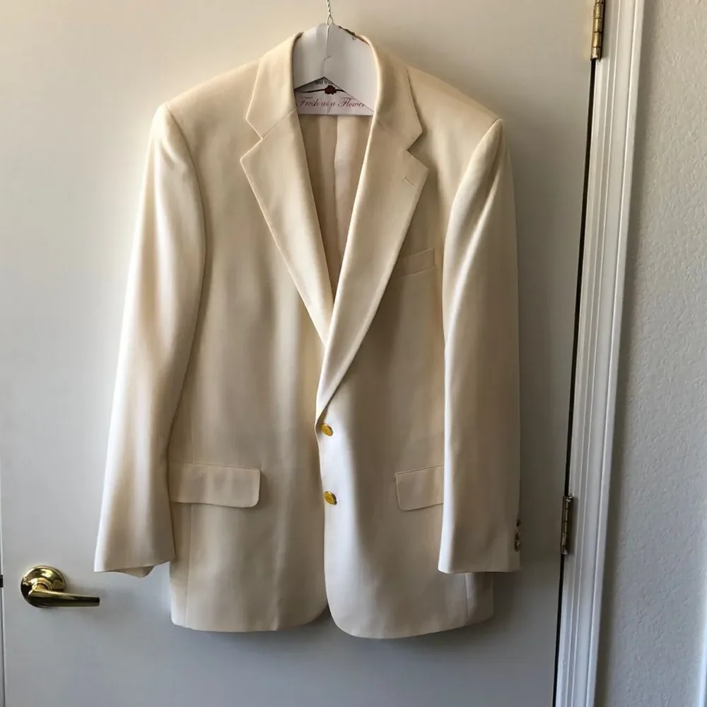 Countess Mara Wool Blazer Size 42 L GUC Cream